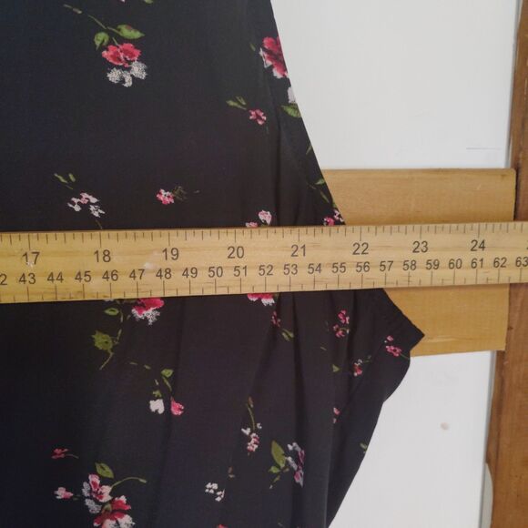 Gap women's Split Neck Floral Tie Waist Dress cottagecore preppy XXL - Picture 7 of 7